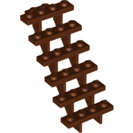 Lego schody 7x4x6, červeno hnědá (4211282, 4277751)